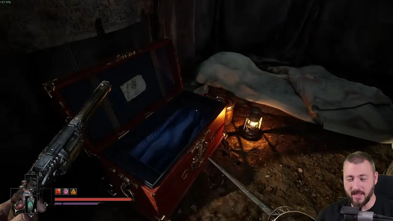 Valor Mortis ambers Dominatus chest on the left inside the military camp