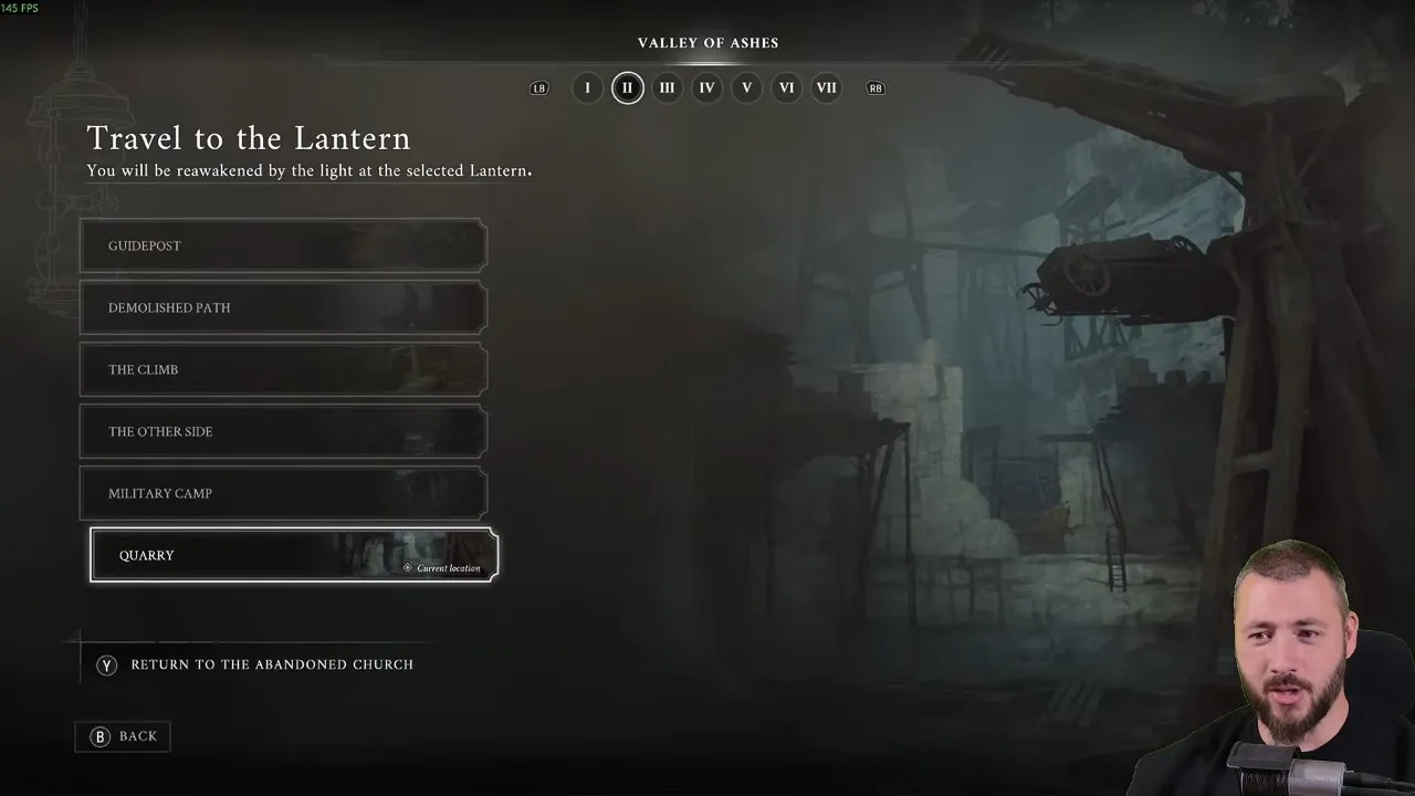 Valor Mortis weapon upgrades Quarry lantern selected in Valley of Ashes